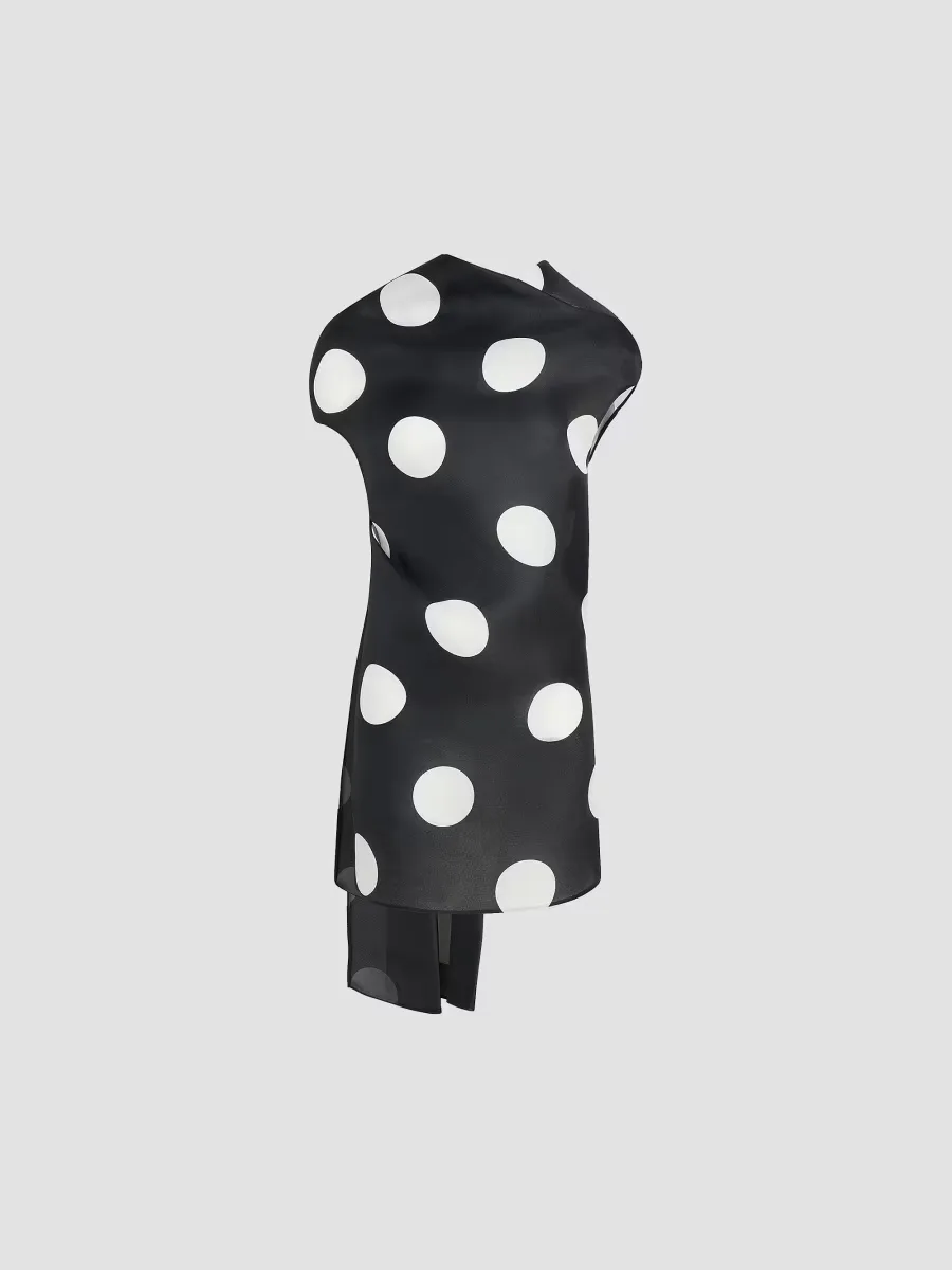 Tatia Polka Dot Silk Minidress by Khaite