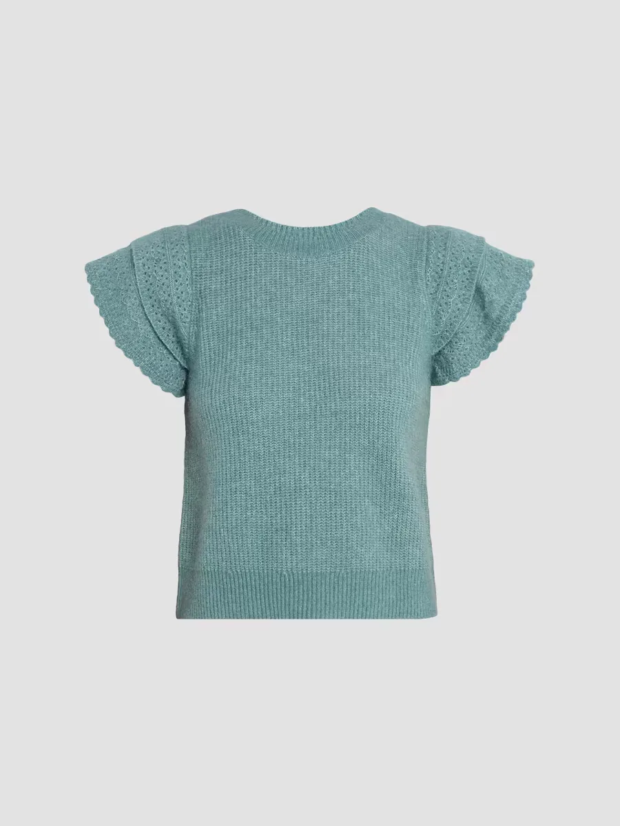 Stasia Flutter-Sleeve Sweater by Rails