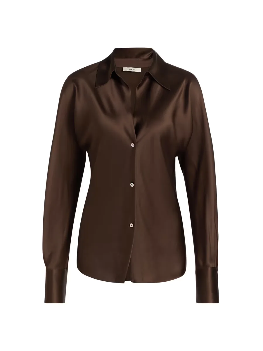 Silk Long-Sleeve Blouse