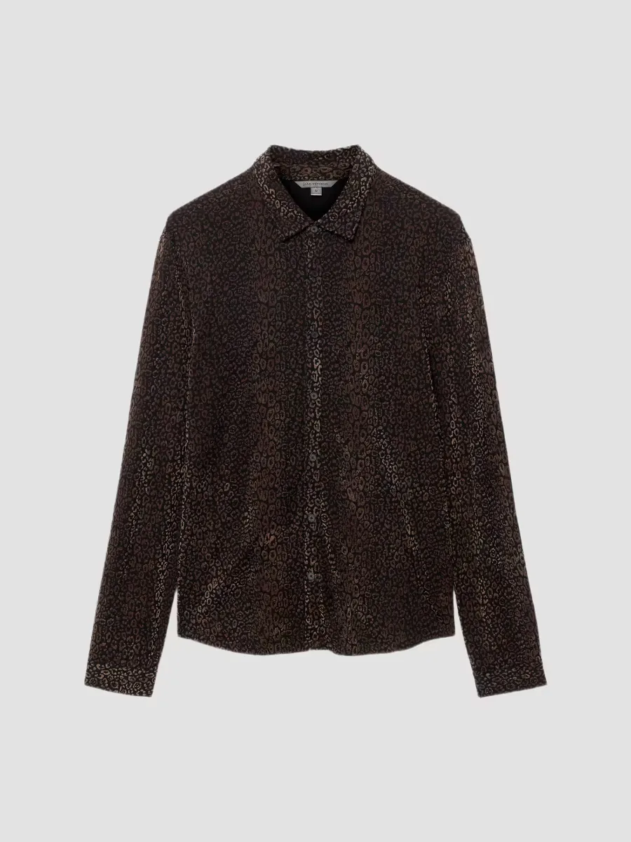 Finchley Leopard-Print Flock Shirt by John Varvatos