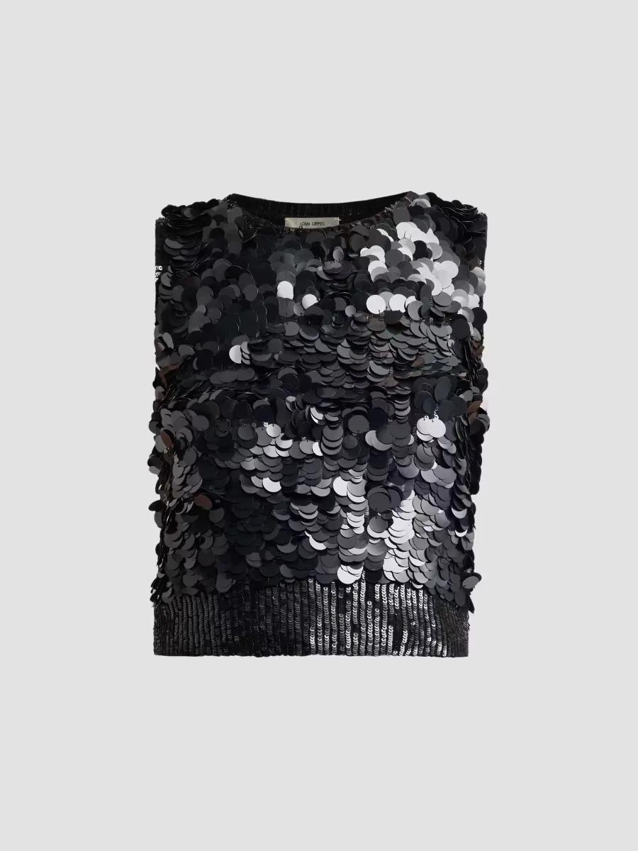 Ava Sequined Cashmere Tank