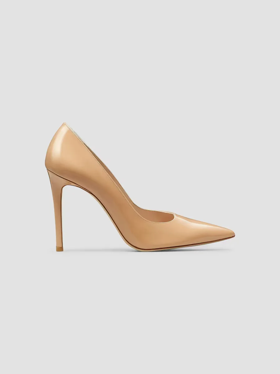 Power 100MM Patent Leather Pumps by Stuart Weitzman