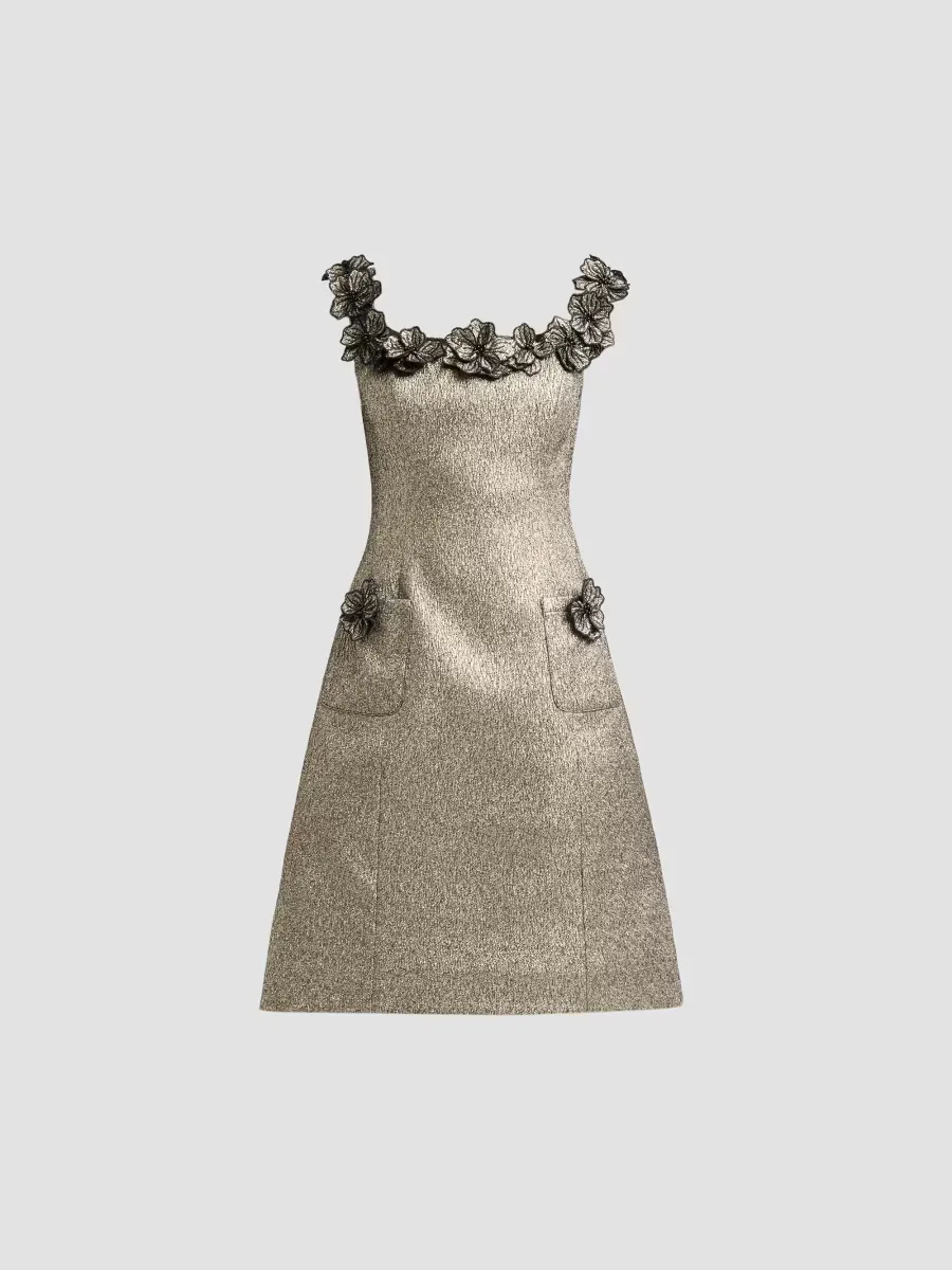 Teri Jon by Rickie Freeman Metallic Jacquard Cocktail Dress by Teri Jon