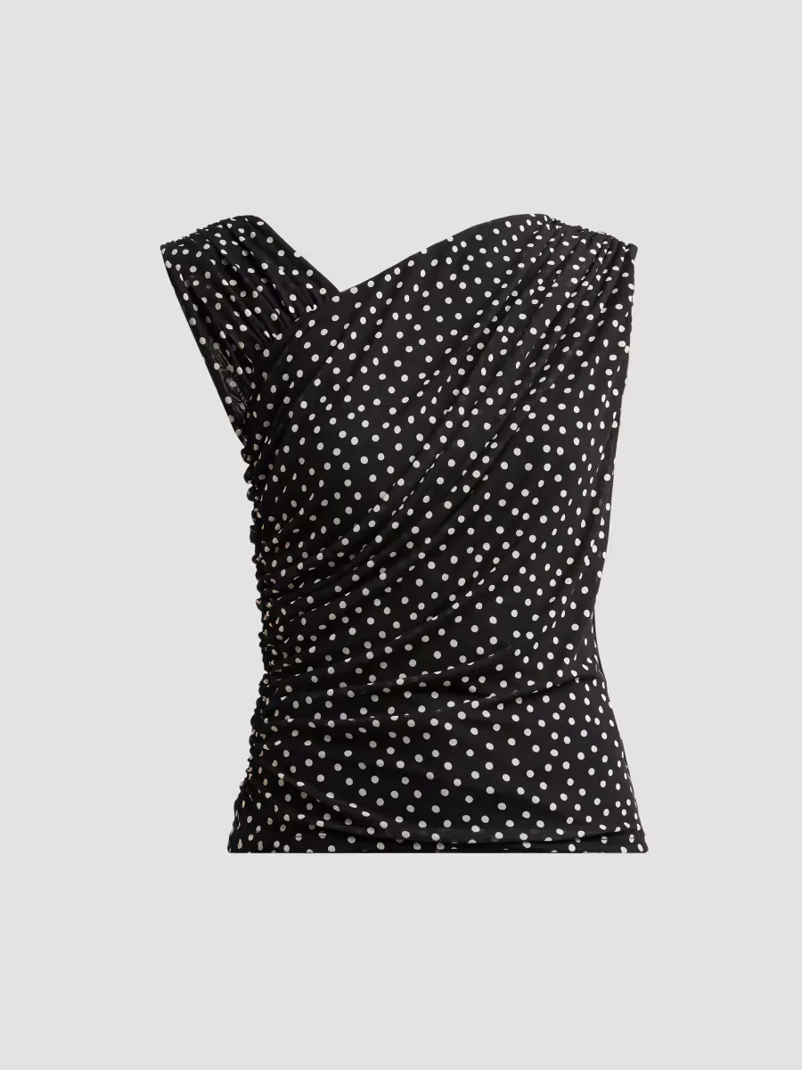 Thalita Shimmer Asymmetric Draped Top by Veronica Beard
