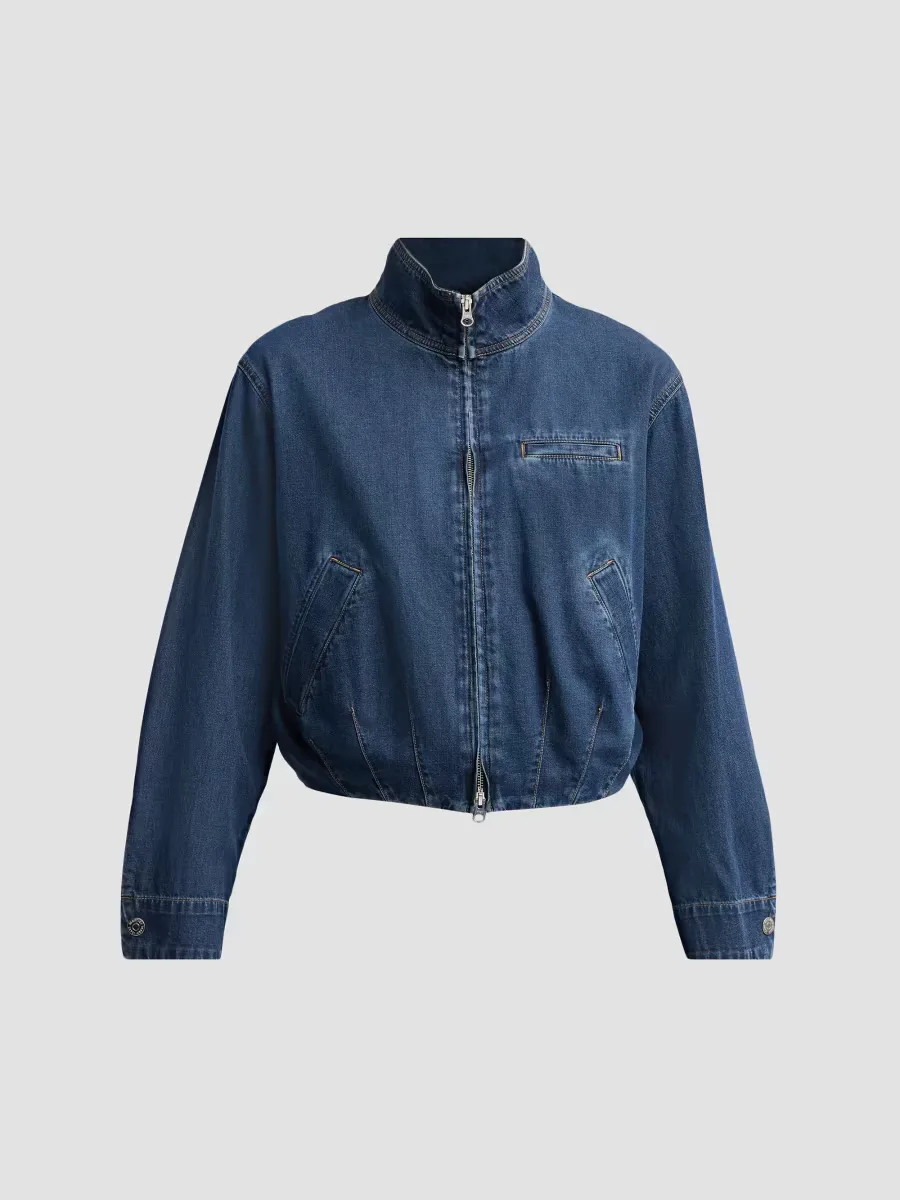 Wolsey Denim Bomber Jacket by Veronica Beard