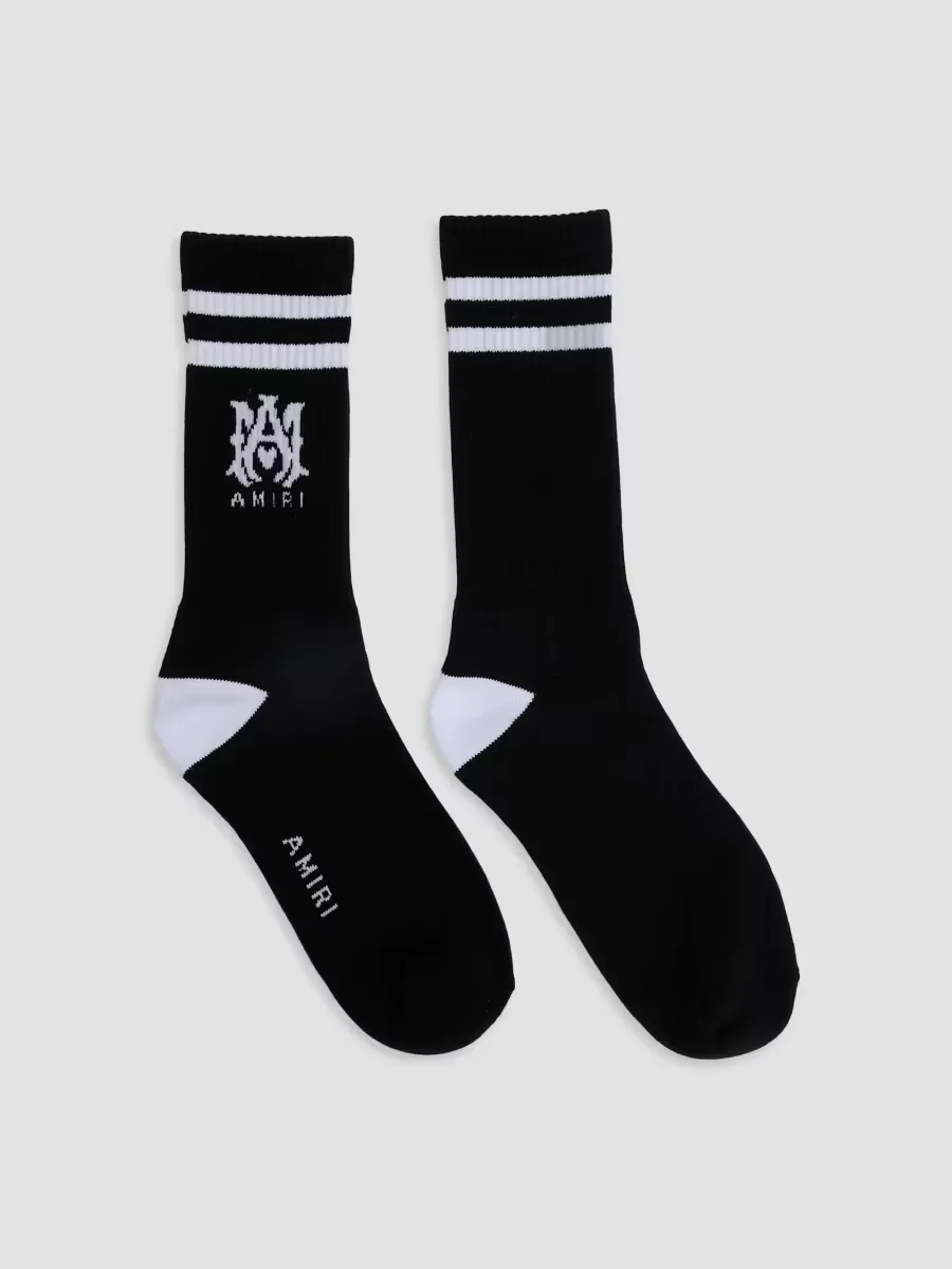 MA Core Cotton-Blend Ribbed Socks by AMIRI