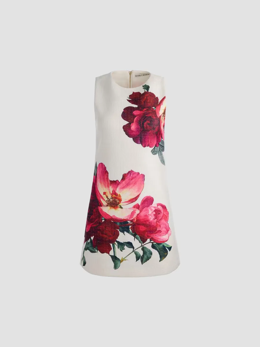 Clyde Floral Shift Minidress by Alice + Olivia