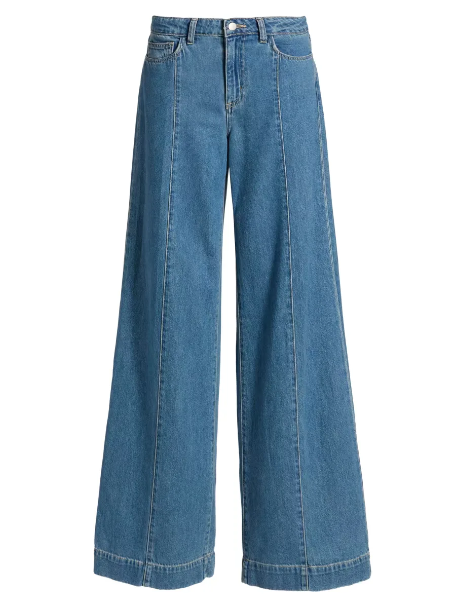 Sandy High-Rise Wide-Leg Jeans by L'AGENCE