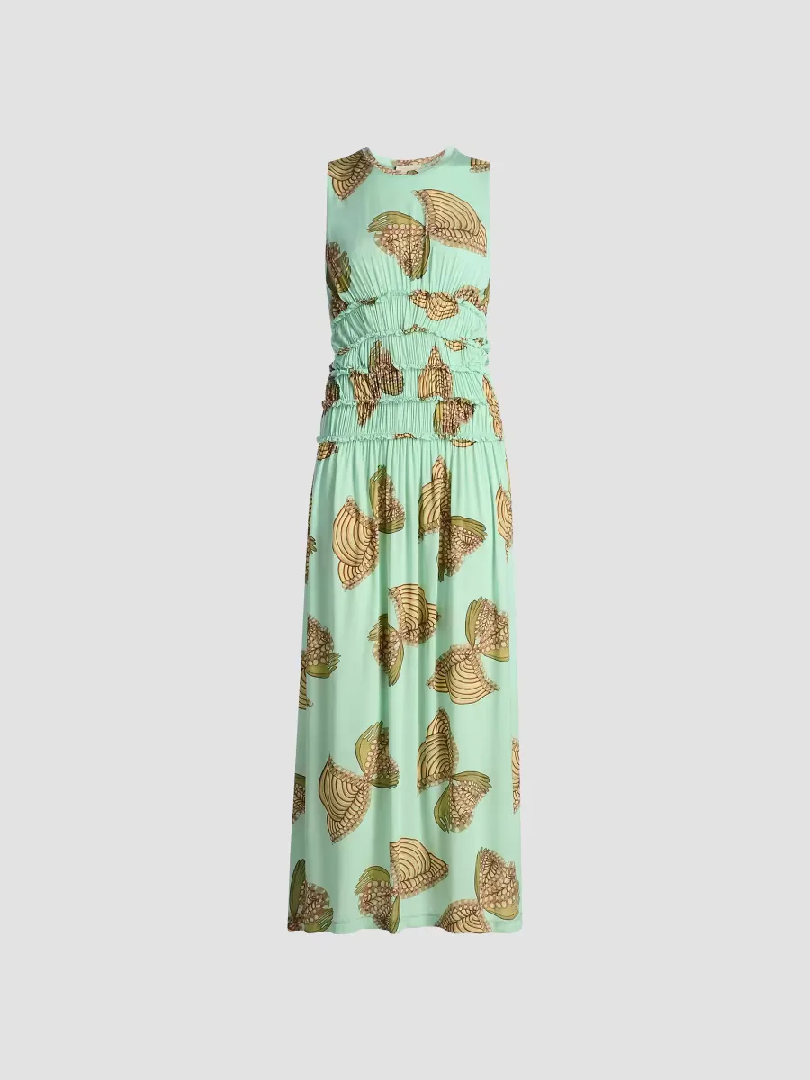 Anna Zemankova Kamaria Printed Midi-Dress by Ulla Johnson