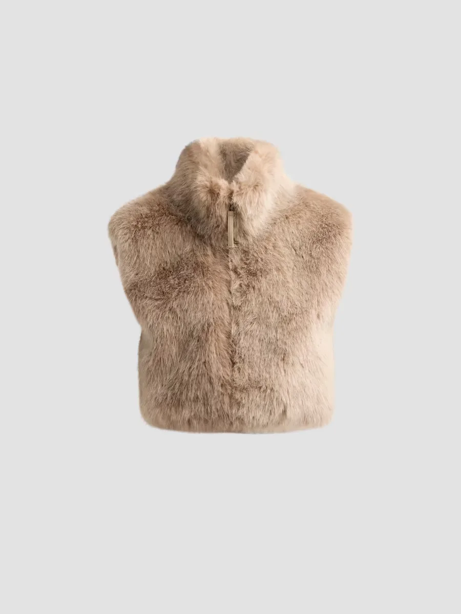 Elinor Faux-Fur Vest by Milly