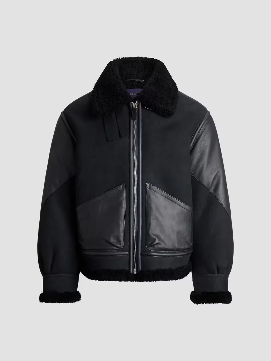 Purple Label Lutton Shearling Aviator Jacket by Ralph Lauren