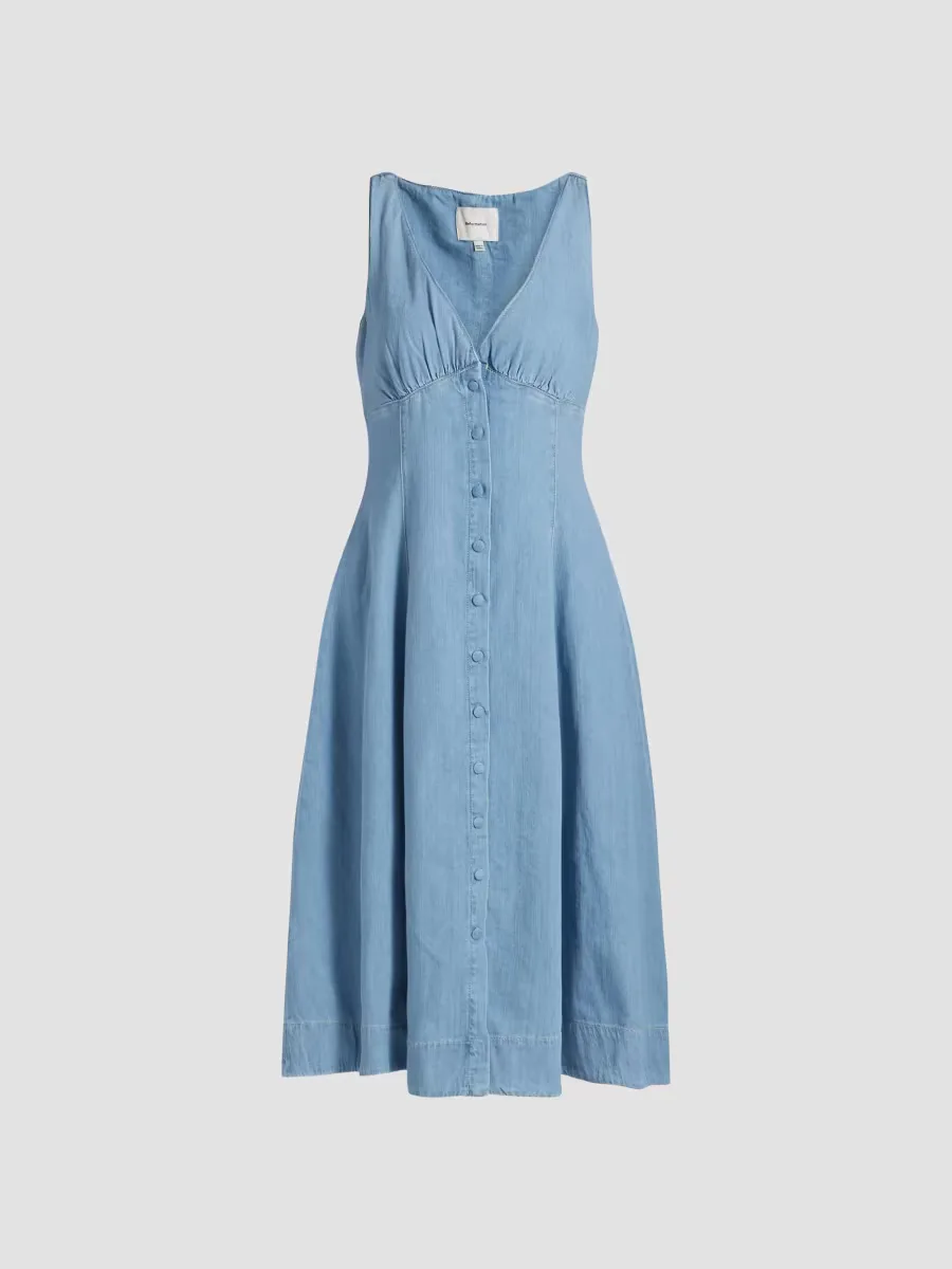 Sebastien Denim Midi-Dress by Reformation