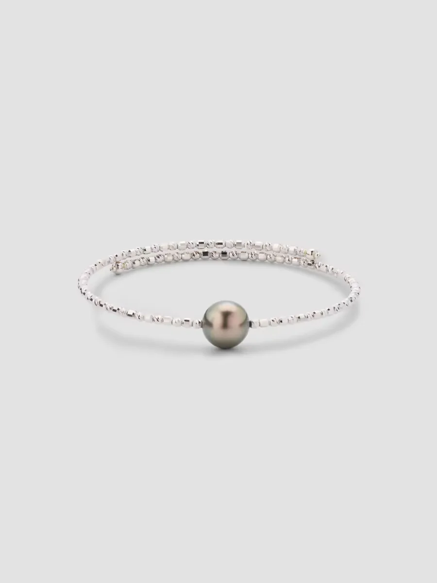 18K Gold & Tahitian South Sea Pearl Bracelet by Pearls By Shari