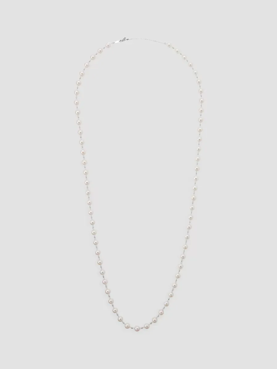 18K Gold & Akoya Pearl Necklace by Pearls By Shari