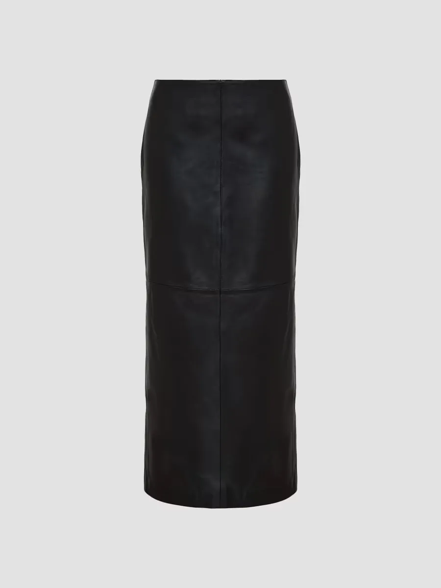 Jackie Leather Pencil Midi-Skirt by Armarium