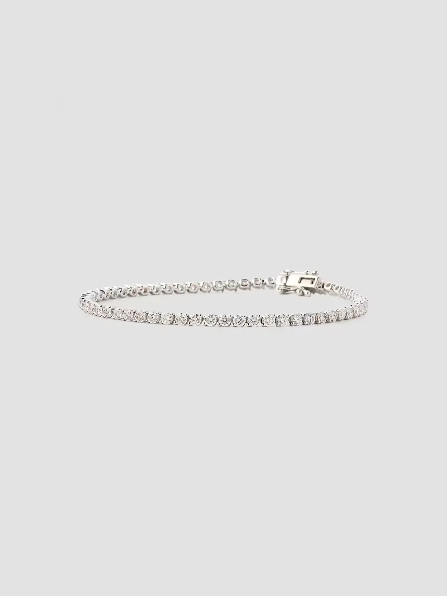 18K White Gold & 3.62 TCW Diamond Tennis Bracelet
