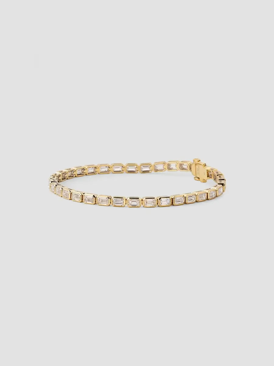 18K Yellow Gold & 6.86 TCW Diamond Tennis Bracelet