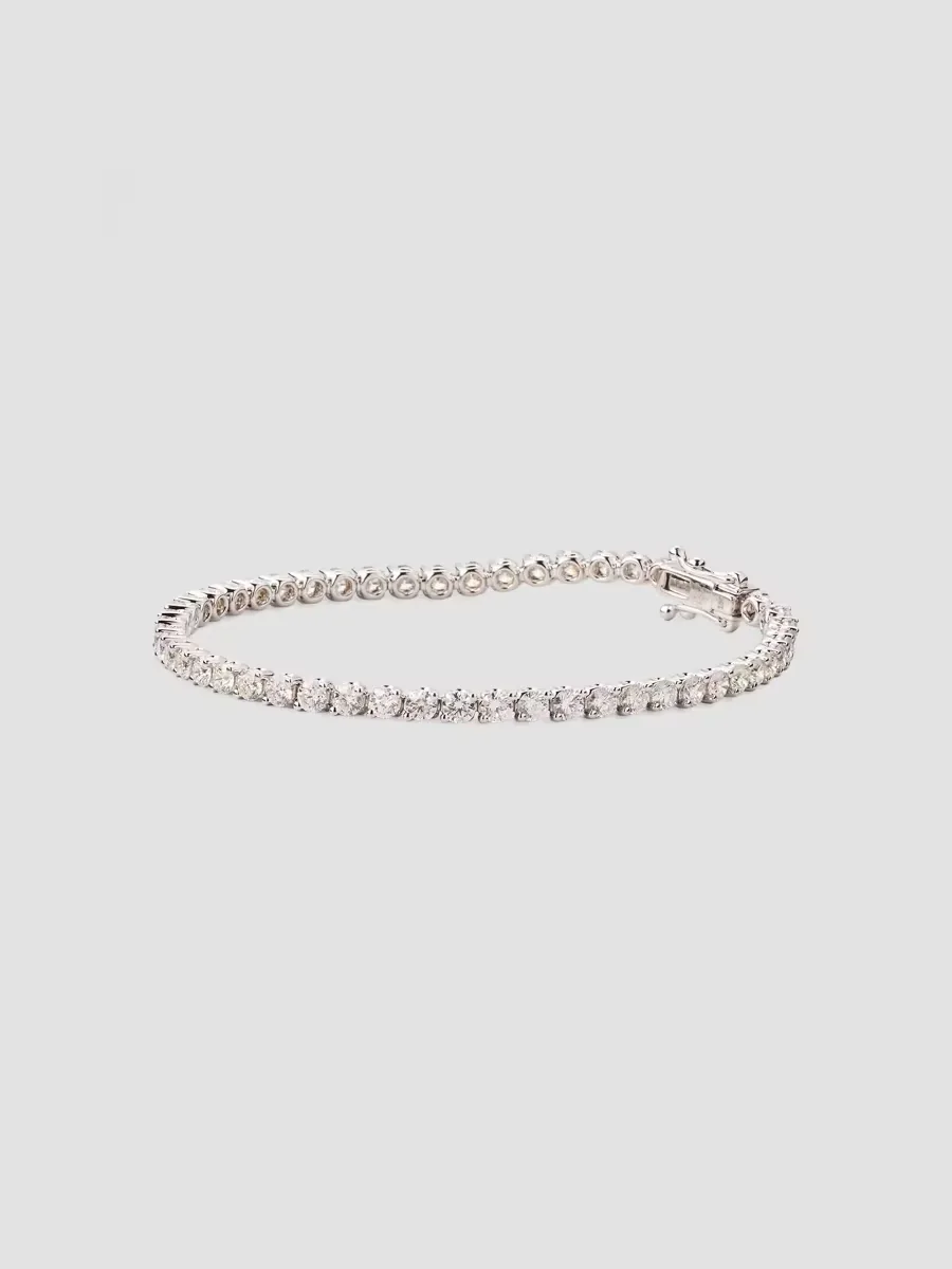 18K White Gold & 5.32 TCW Diamond Tennis Bracelet