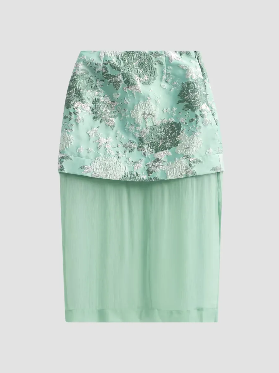 Brooke Layered Midi Skirt by AKNVAS