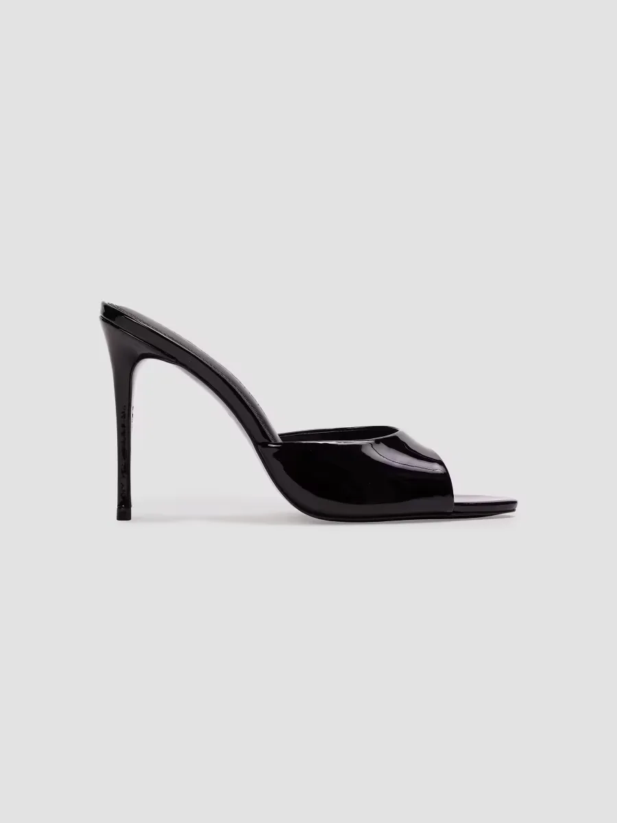 Jazz 100MM Patent Mules by Black Suede Studio