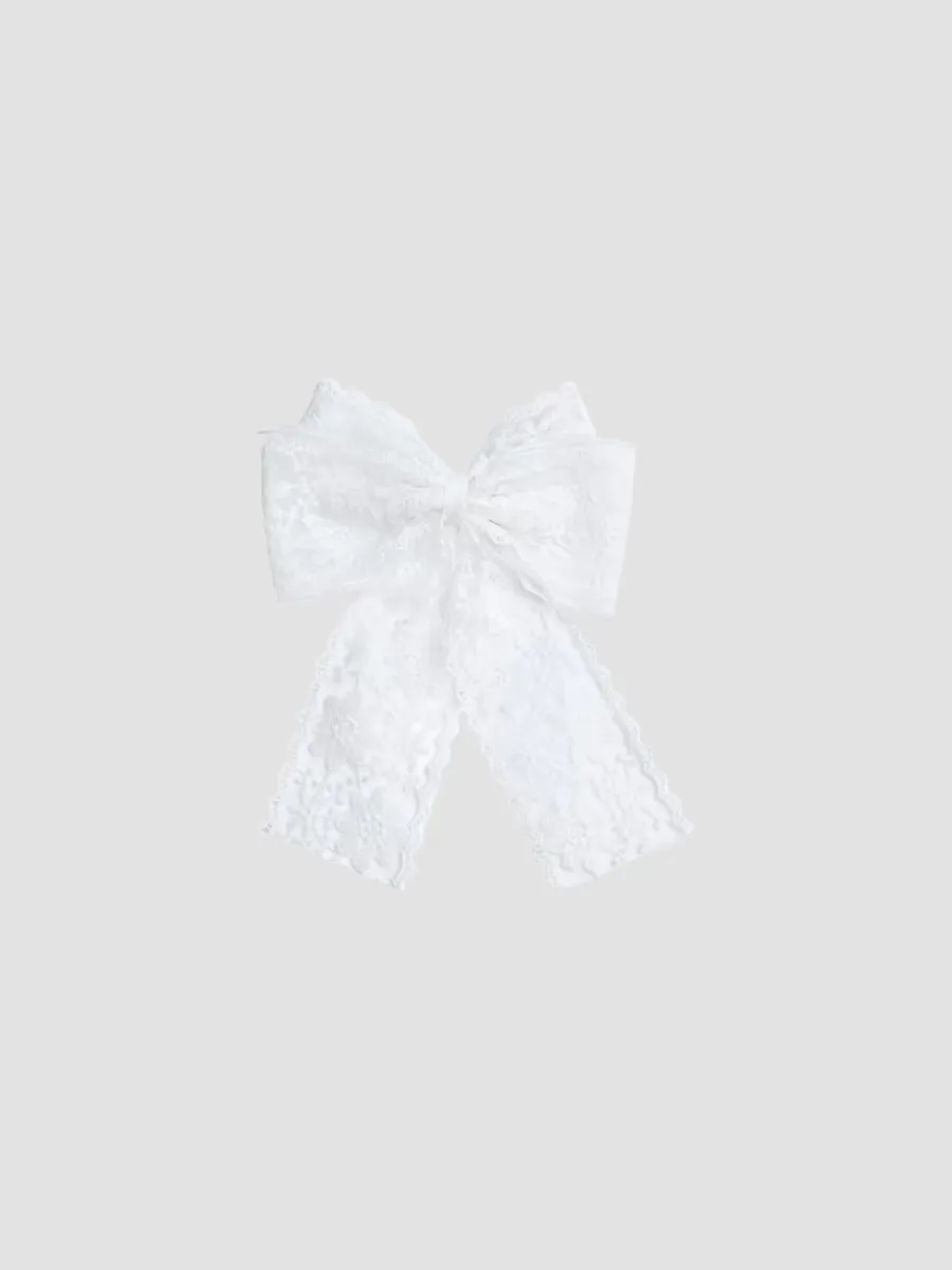 Floral Lace Ribbon Hair Clip by Tulleen