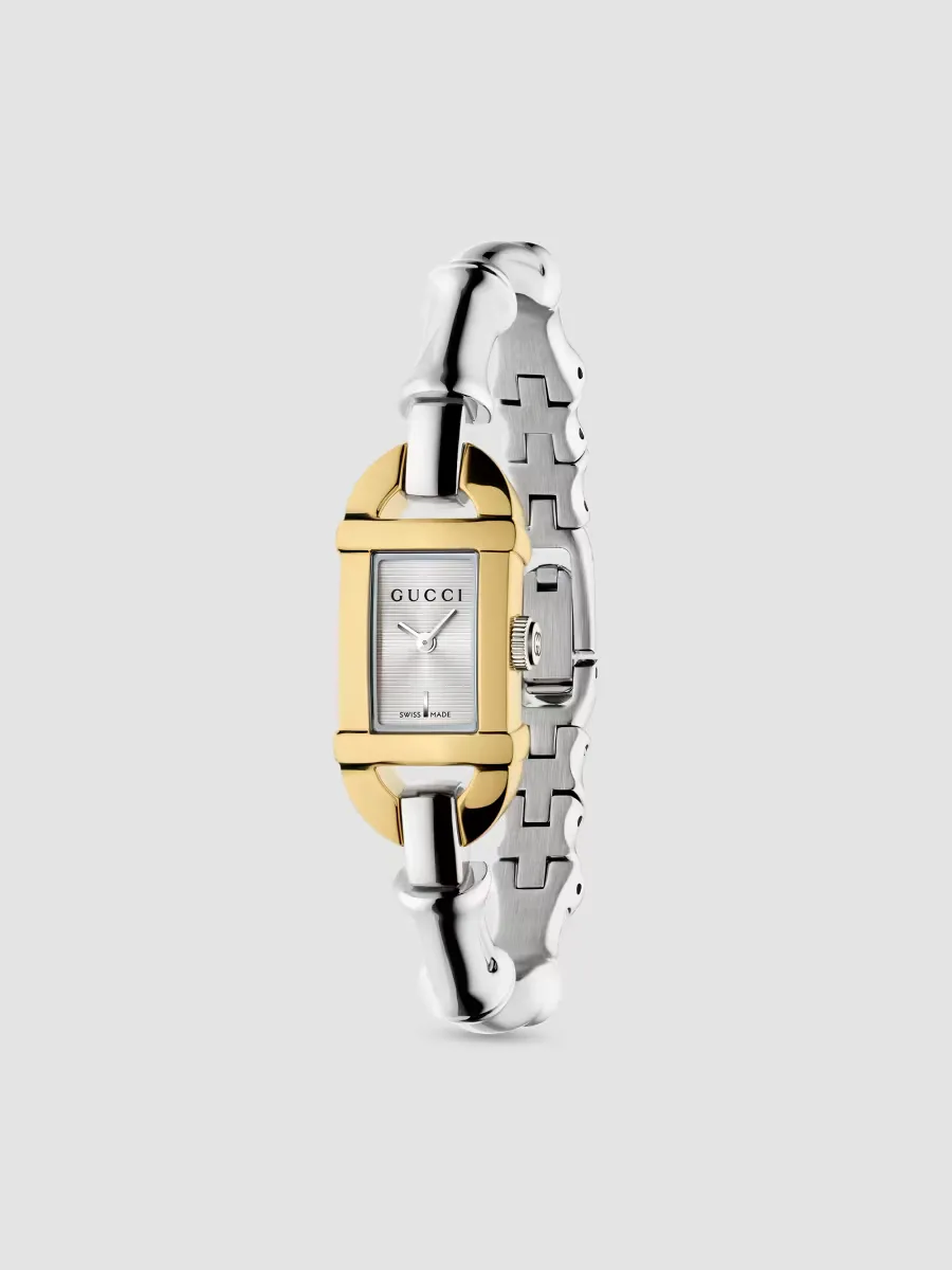 Gucci Bamboo 18K-Gold-Plated & Stainless Steel Bracelet Watch 17MM x 22MM by Gucci