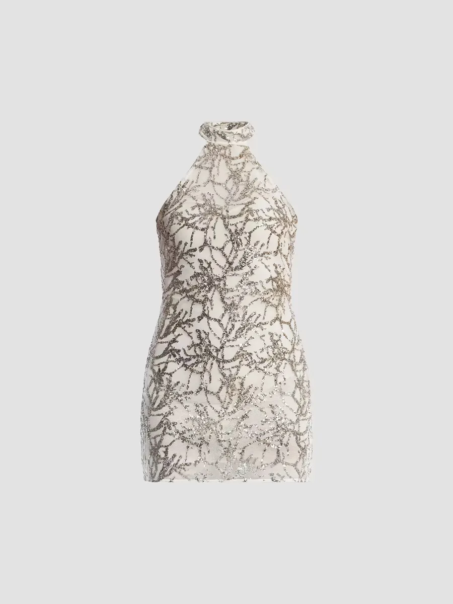 Embellished Sleeveless Minidress by BCBGMAXAZRIA