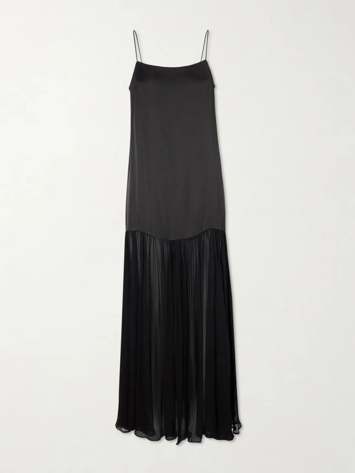 - Clementine Pleated Silk-blend And Chiffon Maxi Dress -