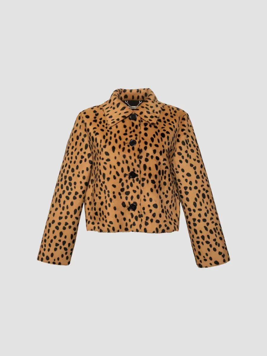 Cosette Cheetah Faux Fur Jacket by Frances Valentine