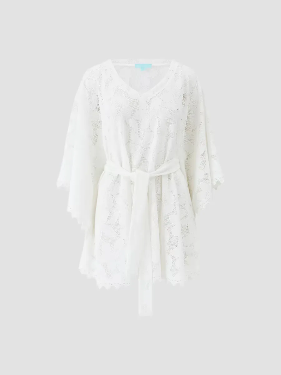 Petra Crochet Mini Caftan Dress by Melissa Odabash