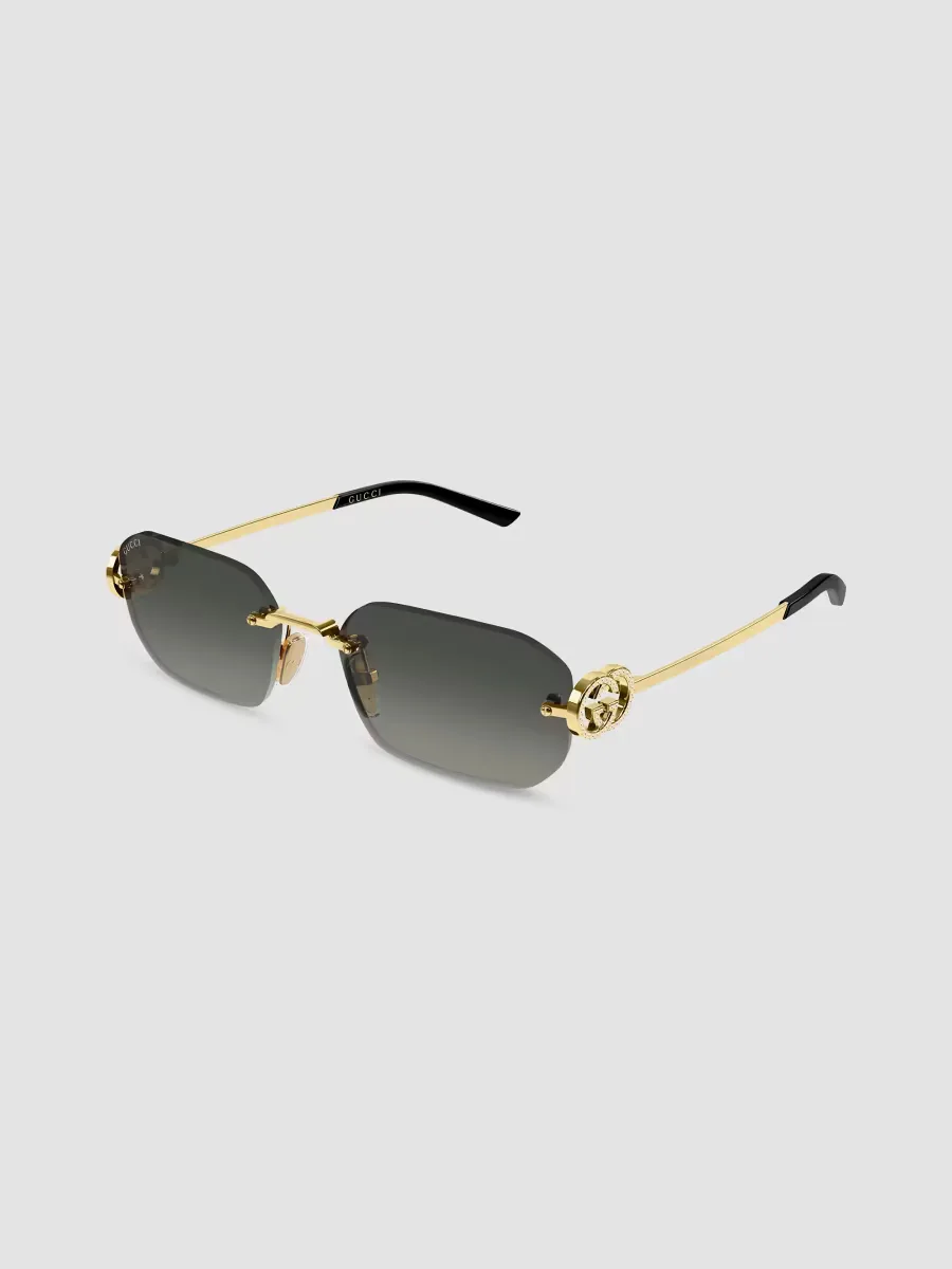 Interlocking G Gg2228S Rimless Rectangular Sunglasses