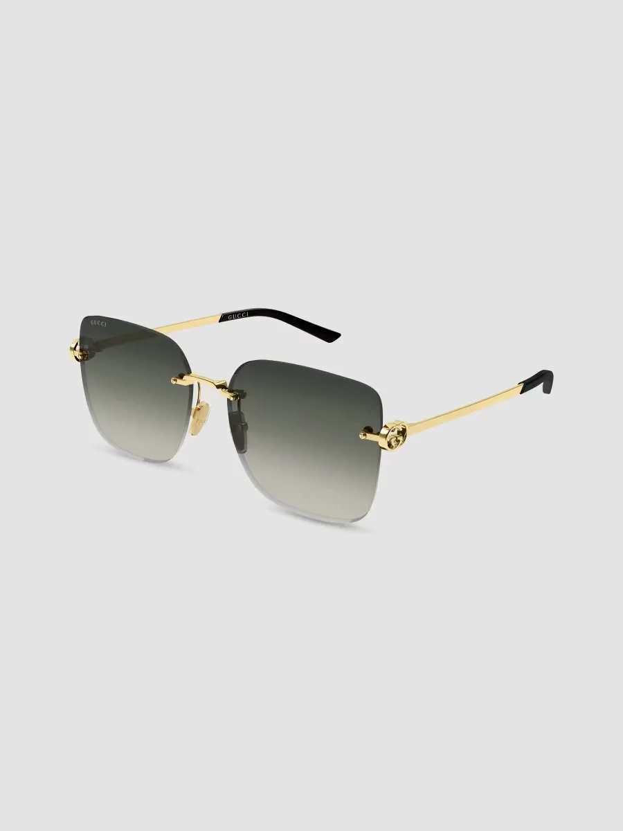 Interlocking G Gg2229Sa Evolution Rimless Butterfly Metal Sunglasses by Gucci
