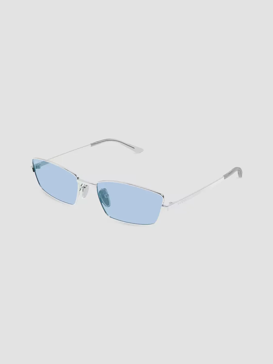 Lettering Gg2177S Rectangular Metal Sunglasses by Gucci