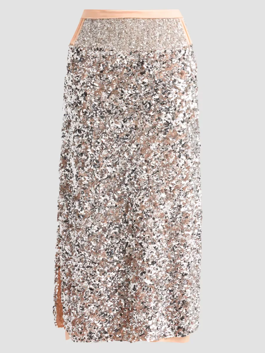 Jupe Sequined Midi Skirt