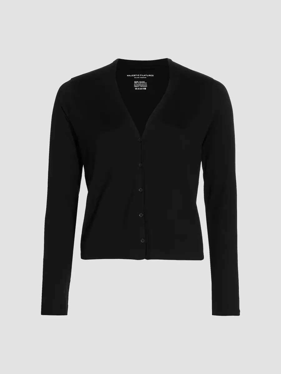 Soft Touch V-Neck Cardigan by Majestic