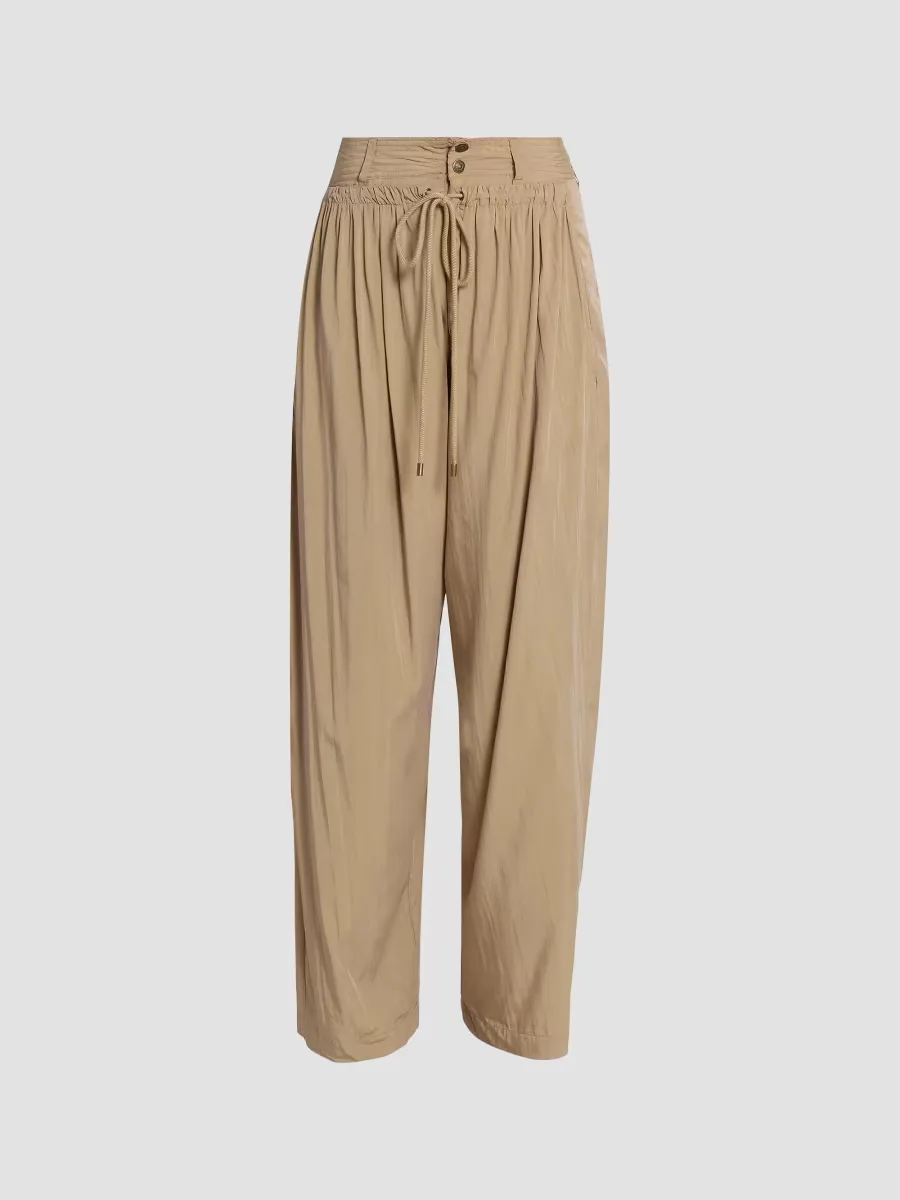 Inaya Pleated Drawstring Modal-Blend Pants by Isabel Marant