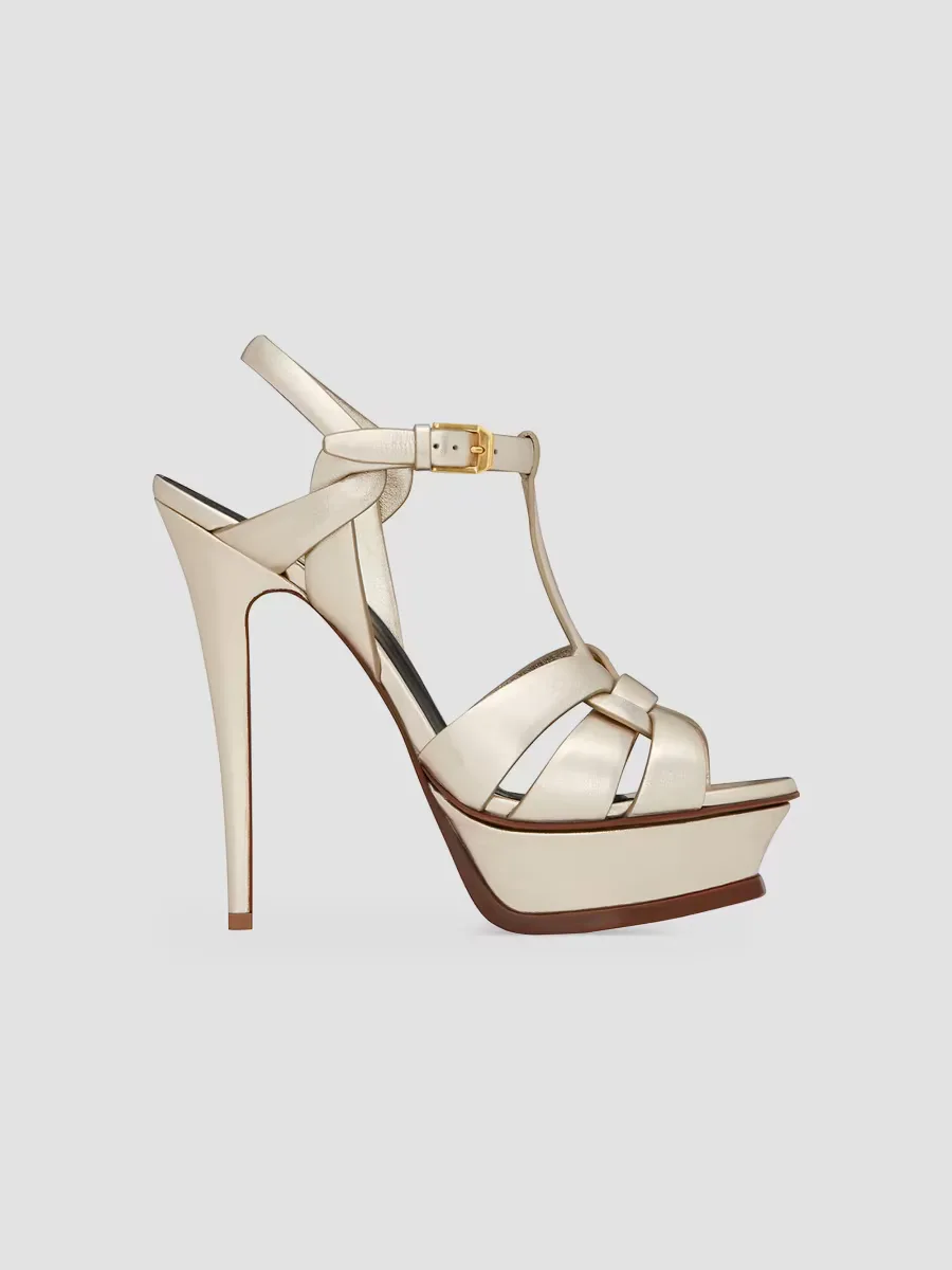 Tribute Sandals in Metallic Leather