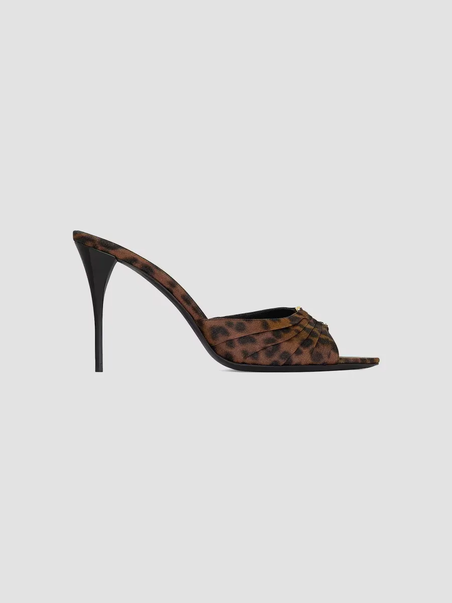 Mules in Leopard Grosgrain