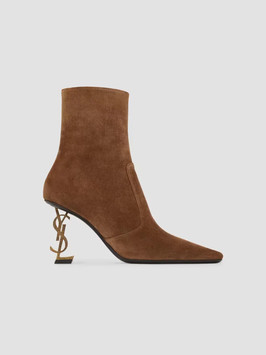 Opyum Booties in Suede by Saint Laurent