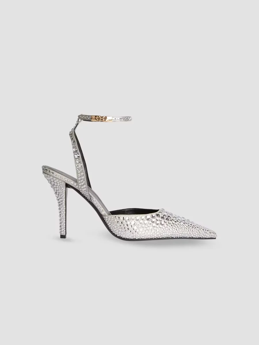 Embellished 95MM Satin Pumps by Balmain