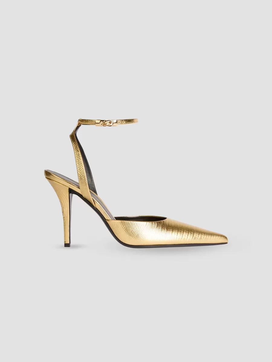 95MM Lizard-Embossed Leather Pumps by Balmain