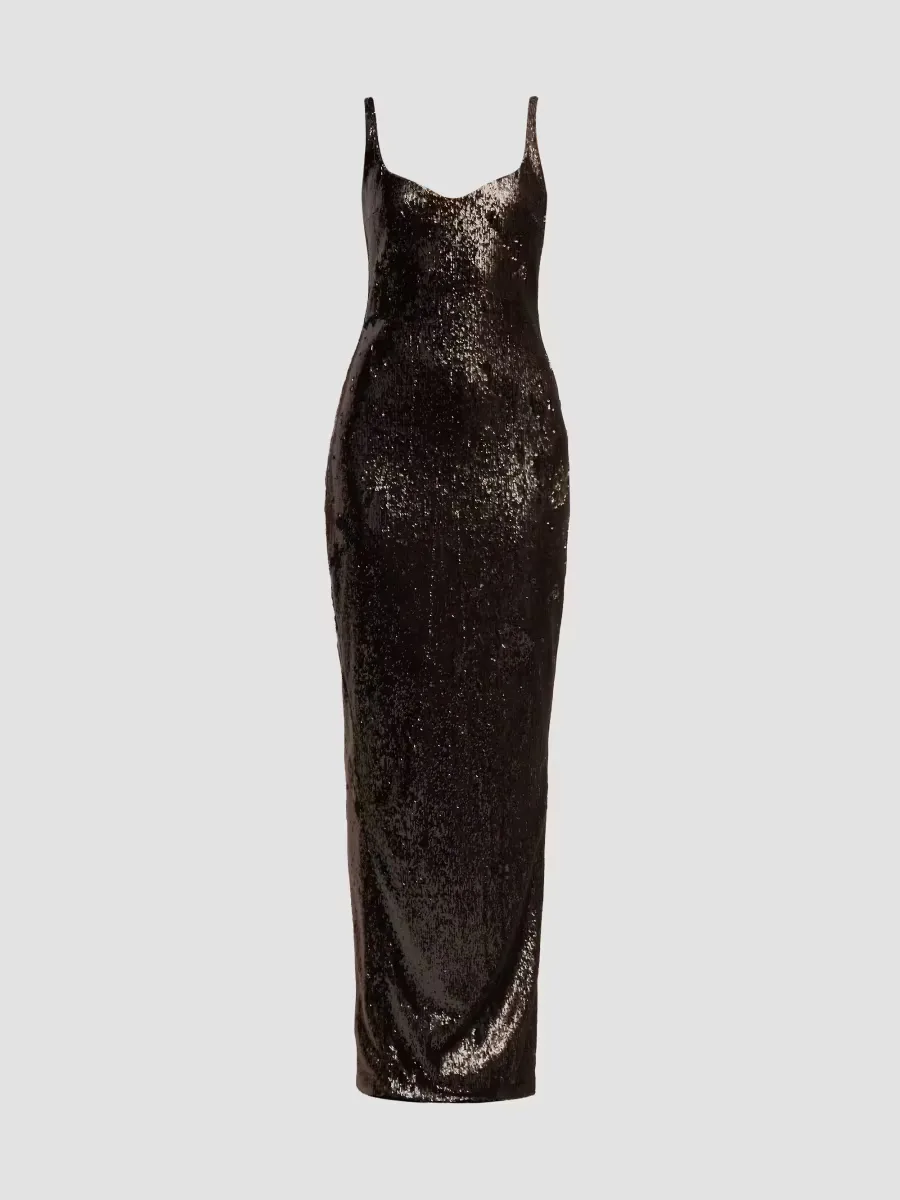 Sequined Thin-Strap Gown by Balmain