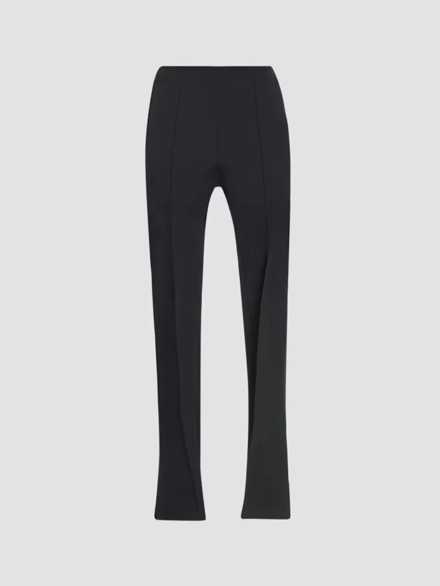 Twill Seam Mid-Rise Straight-Leg Pants by Courreges