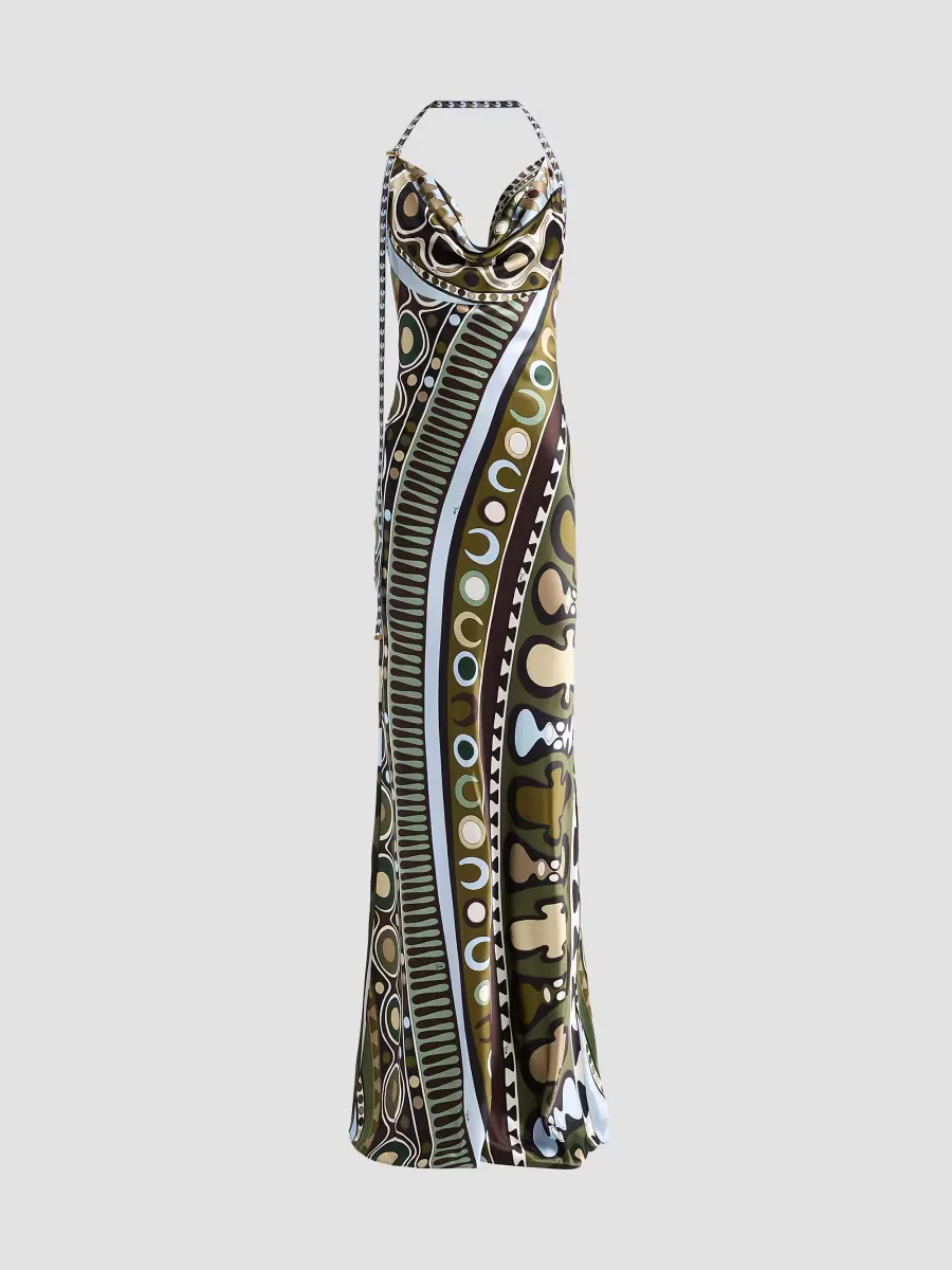 LAlba Printed Halter Maxi Dress by Pucci