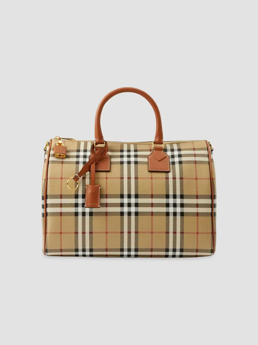 Medium Check Bowling Bag by Burberry