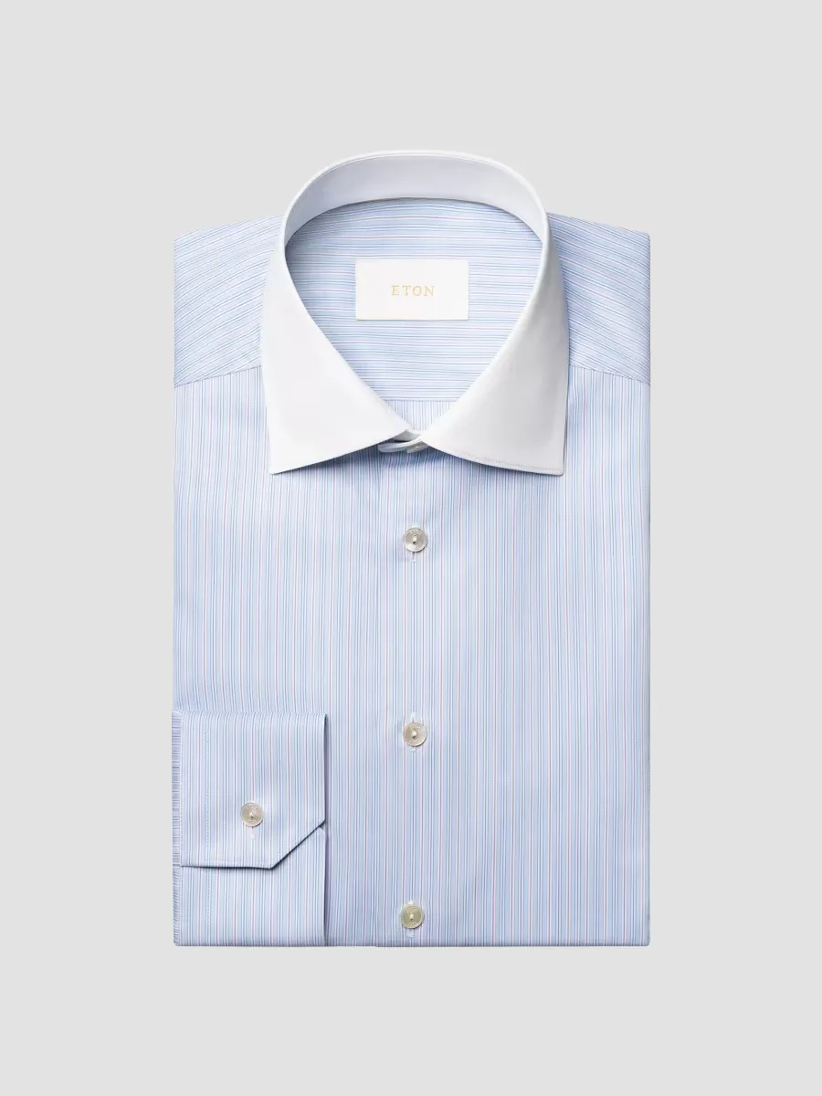 Striped Cotton Shirt by Eton