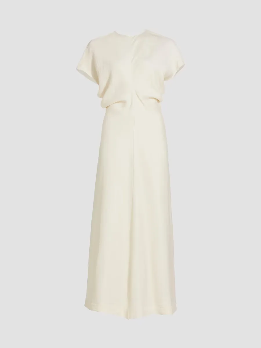 Crinkled Slouch-Waist Midi-Dress by Totême