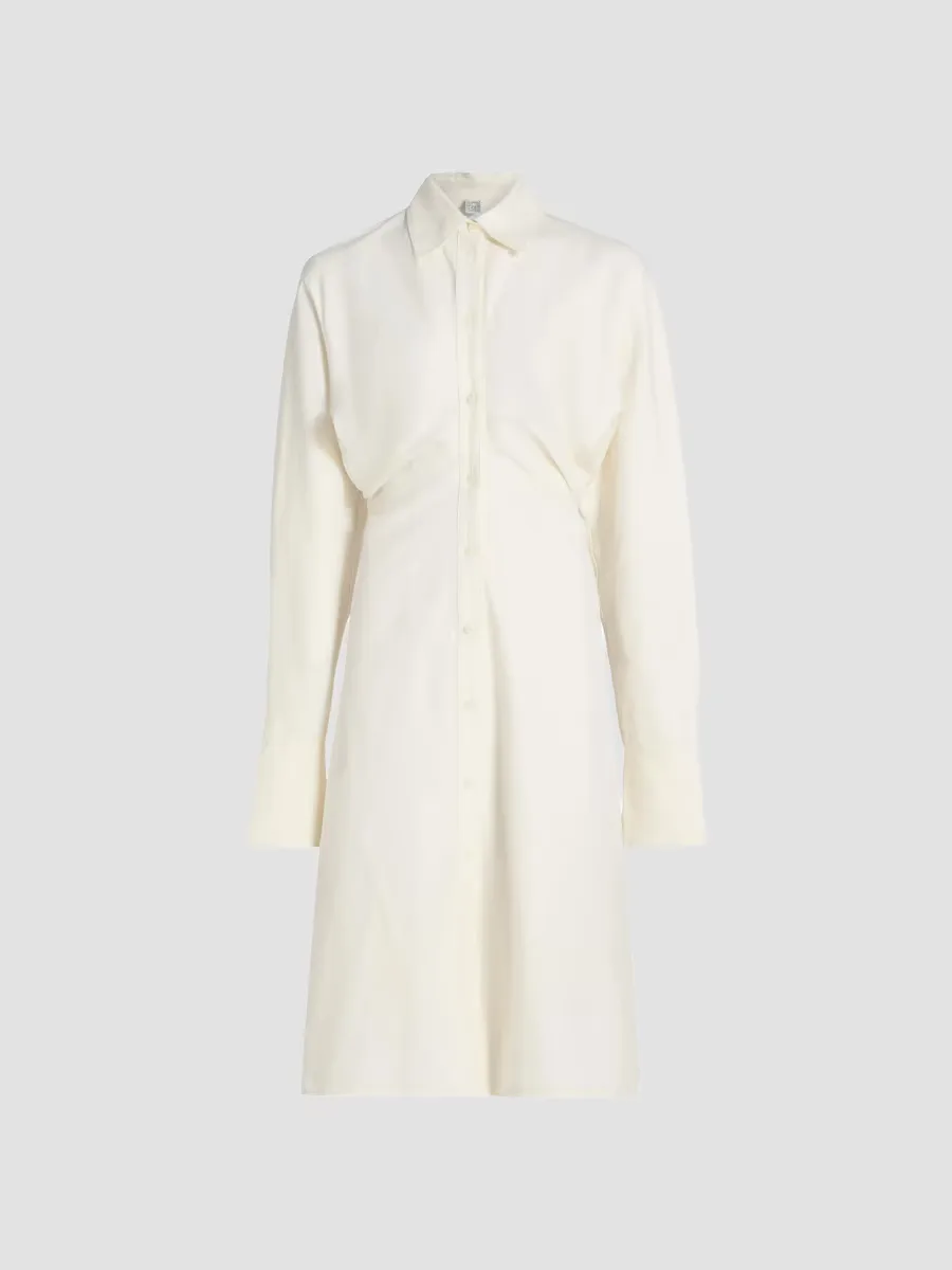 Slouch Cotton-Linen Shirtdress by Totême