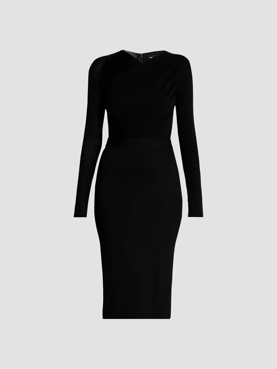 Giorgio Armani Mix Media Sheath Dress