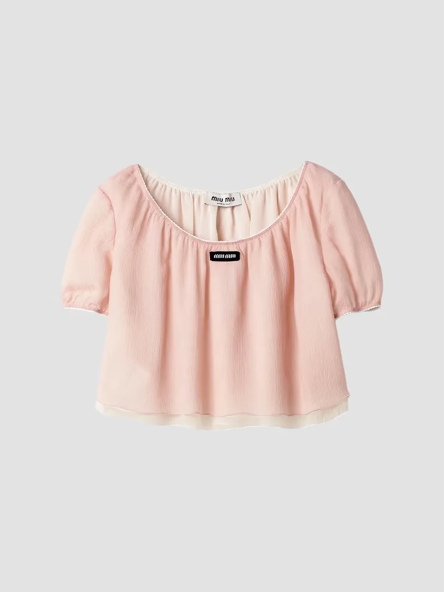 Chiffon Top by Miu Miu